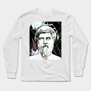 Plutarch Black and White Portrait | Plutarch Artwork 3 Long Sleeve T-Shirt